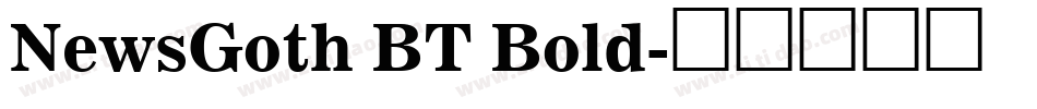 NewsGoth BT Bold字体转换